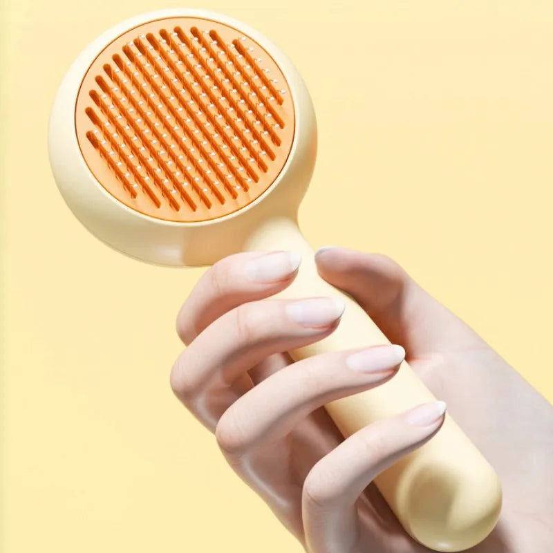 Non-Slip Cat & Dog Grooming Brush with Stainless Steel Comb